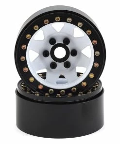 SSD RC 1.9"" Steel 8 Spoke Beadlock Wheels (White) (2)