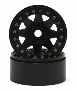 SSD RC 1.9"" Steel 8 Spoke Beadlock Wheels (Black) (2)