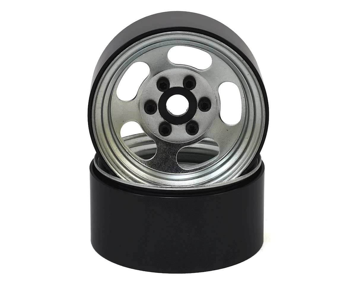 SSD RC Lot 1.9"" Steel Beadlock Wheels (Silver)