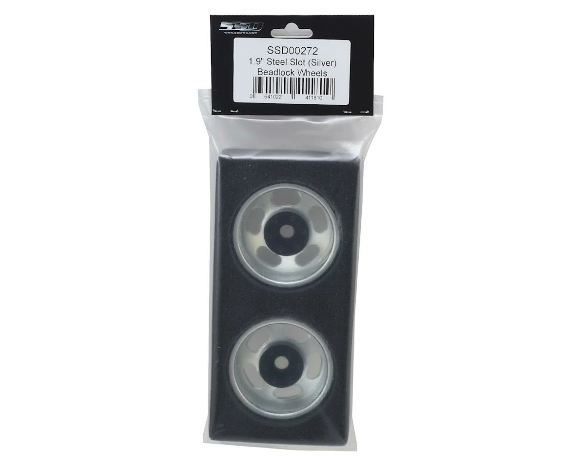 SSD RC Lot 1.9"" Steel Beadlock Wheels (Silver) - Image 3