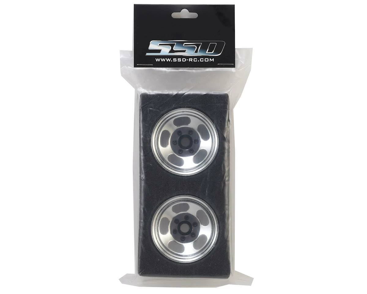 SSD RC Lot 1.9"" Steel Beadlock Wheels (Chrome) - Image 3