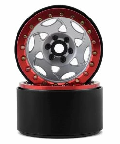 SSD RC 2.2 Champion Beadlock Wheels (Silver/Red)