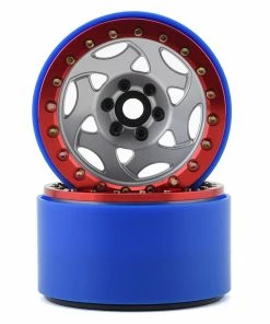 SSD RC 2.2 Champion PL Beadlock Wheels (Silver/Red)