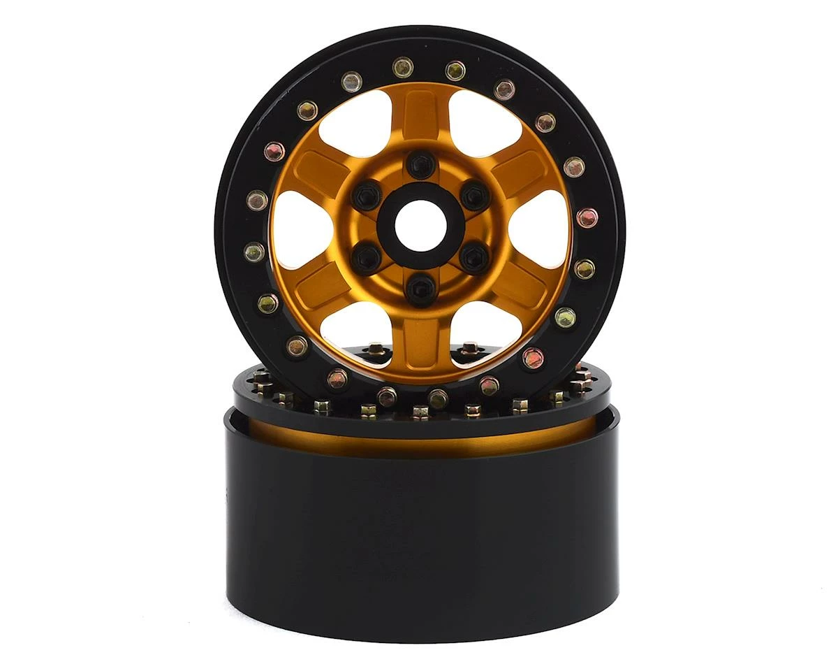SSD RC Hallenger 1.9" Beadlock Wheels (Gold) (2)