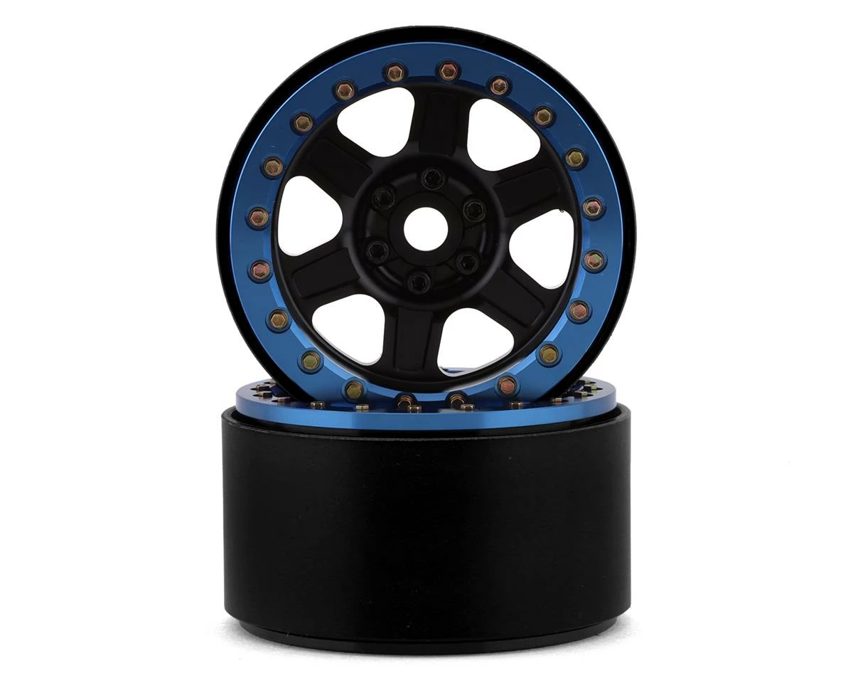 SSD RC Hallenger 2.2" Beadlock Crawler Wheels (Black/Blue) (2) 3 SSD RC Hallenger 2.2" Beadlock Crawler Wheels (Black/Blue) (2)