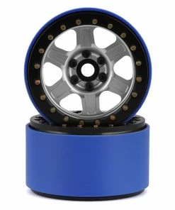 SSD RC Hallenger PL 2.2" Beadlock Crawler Wheels (Silver/Black) (2)