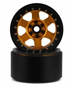 SSD RC Hallenger 2.2" Beadlock Wheels (Gold/Black) (2)