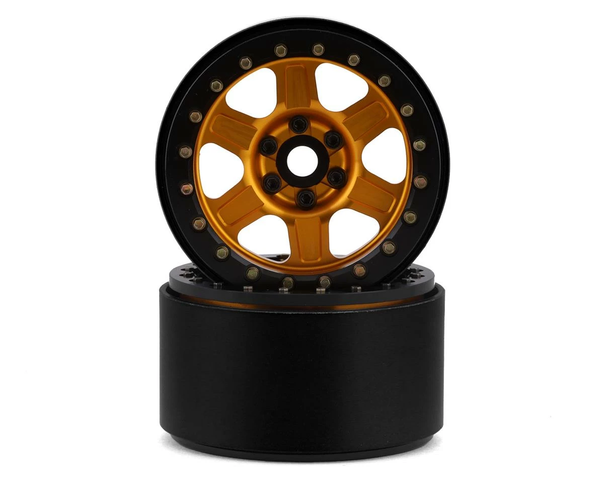SSD RC Hallenger 2.2" Beadlock Wheels (Gold/Black) (2)