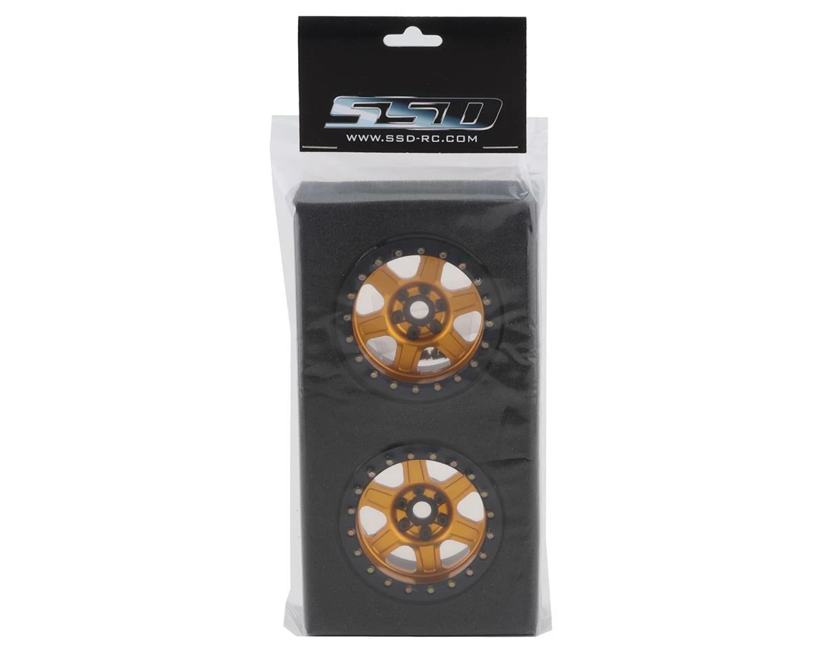 SSD RC Hallenger 2.2" Beadlock Wheels (Gold/Black) (2) - Image 4