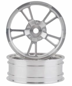 SSD RC V Spoke Aluminum Front 2.2” Drag Racing Wheels (Silver) (2)