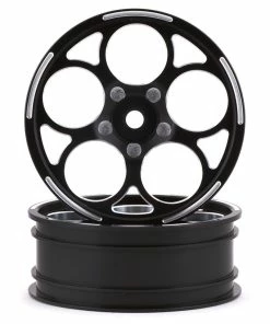 SSD RC 5 Hole Aluminum Front 2.2” Drag Racing Wheels (Black) (2)