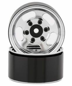 SSD RC Lot 1.55” Steel Beadlock Crawler Wheels (Chrome) (2)