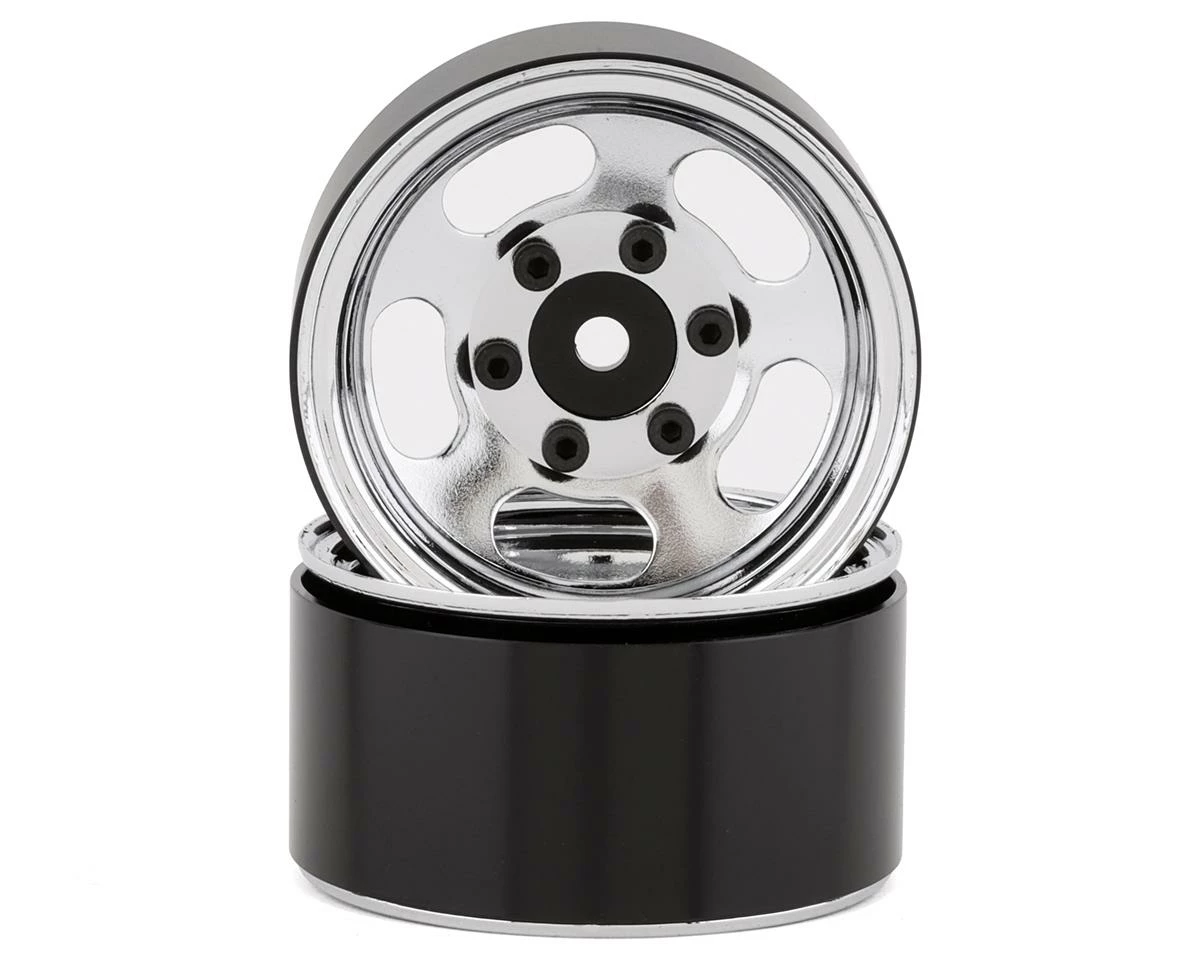 SSD RC Lot 1.55” Steel Beadlock Crawler Wheels (Chrome) (2)