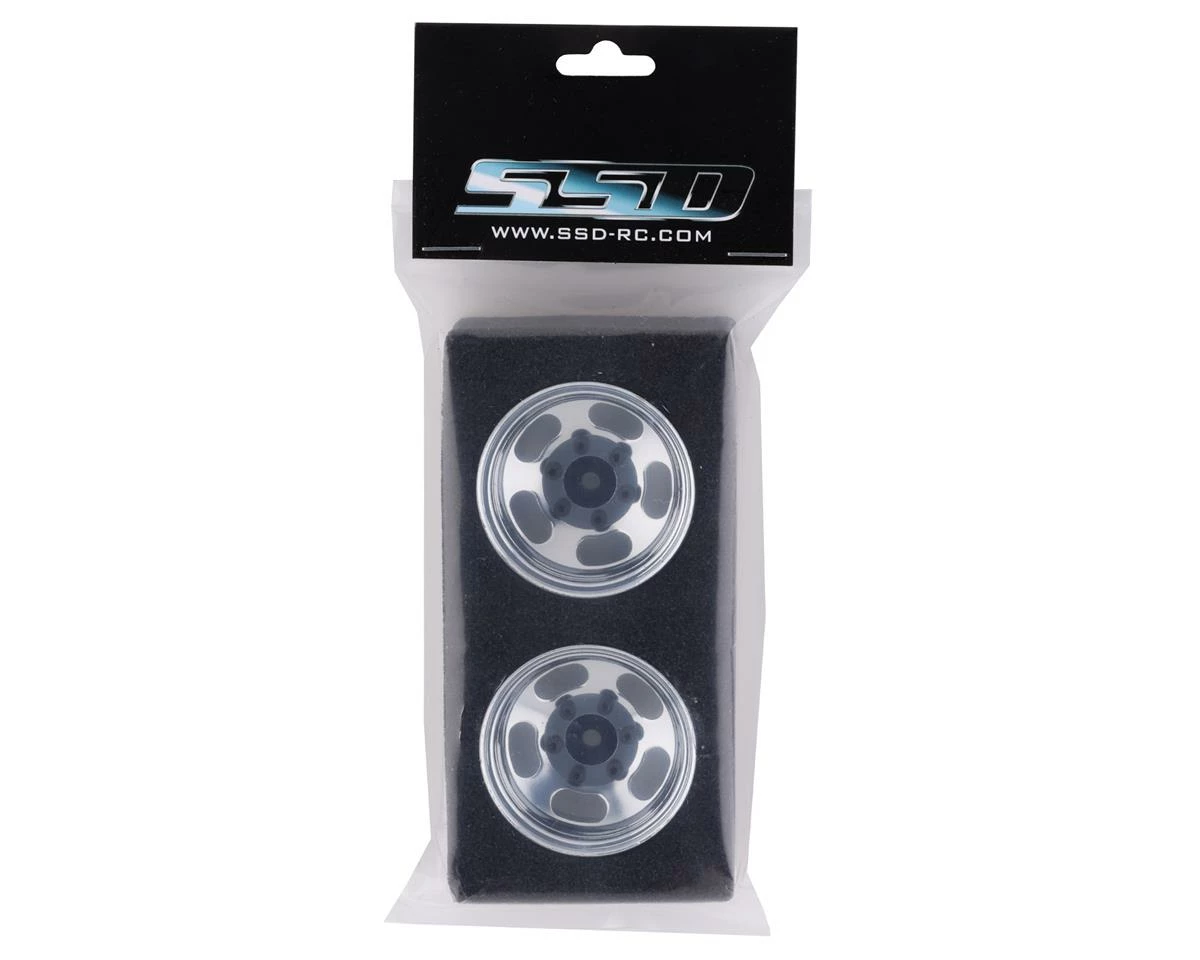 SSD RC Lot 1.55” Steel Beadlock Crawler Wheels (Chrome) (2) - Image 3