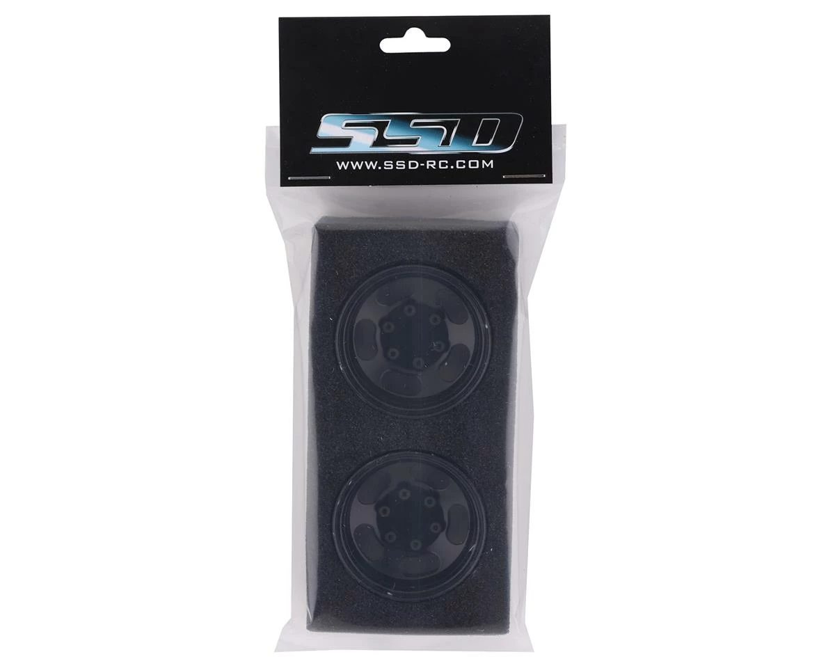 SSD RC Lot 1.55” Steel Beadlock Crawler Wheels (Black) (2) - Image 3