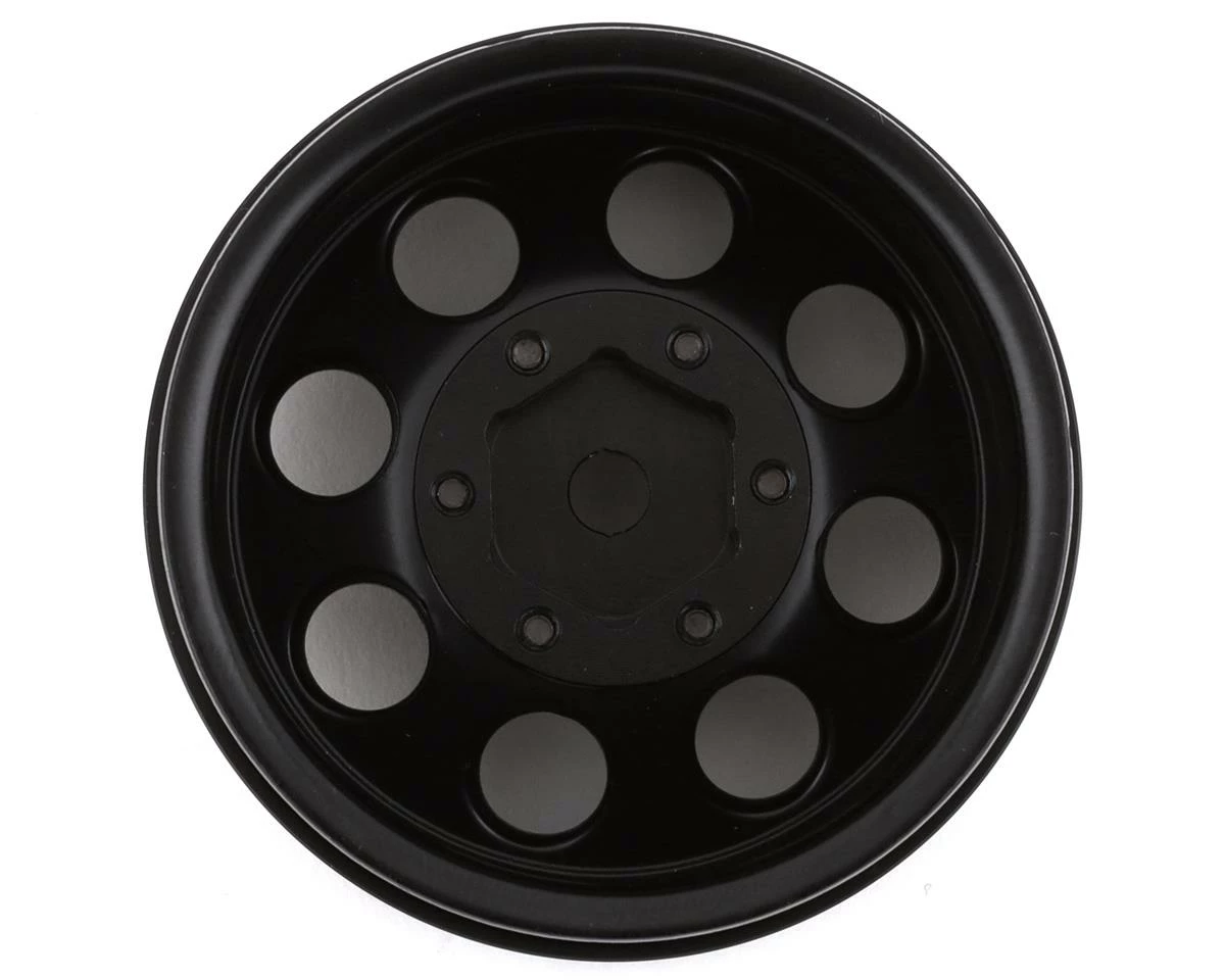 SSD RC 8 Hole 1.55” Steel Beadlock Crawler Wheels (Black) (2) - Image 2