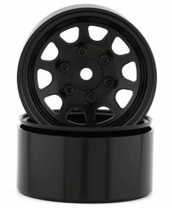 SSD RC Hole 1.55” Steel Beadlock Crawler Wheels (Black) (2)