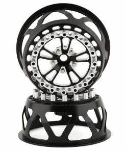 SSD RC V Spoke Light Weight Drag Rear Main Wheel Inserts (Black) (2)