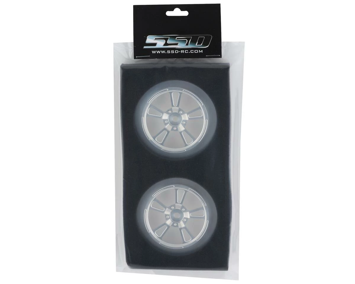 SSD RC V Spoke 2.2/2.7" Narrow Front Drag Wheels (Silver) (2) - Image 3