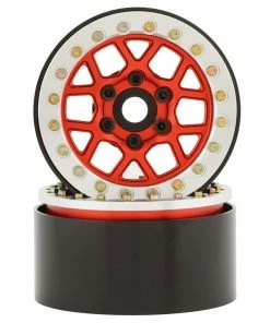 SSD RC 1.9"" Boxer Beadlock Wheels (Red)