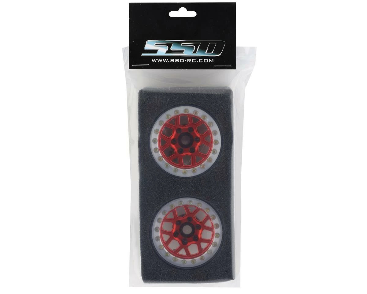 SSD RC 1.9"" Boxer Beadlock Wheels (Red) - Image 4