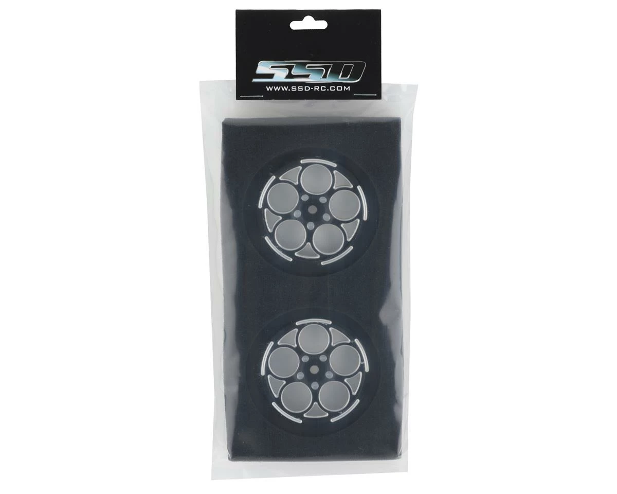SSD RC 5 Hole 2.2/2.7" Narrow Front Drag Wheels (Black) (2) - Image 3