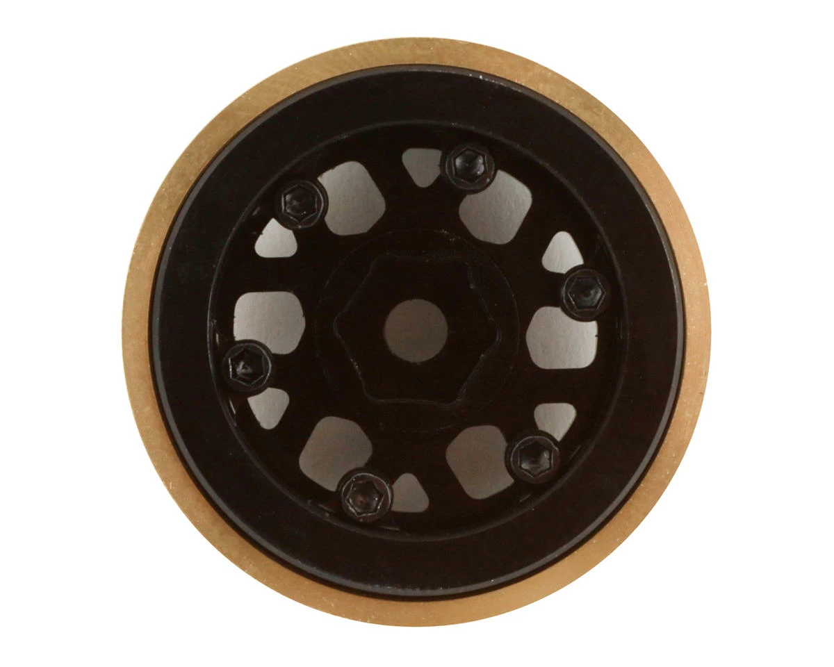 SSD RC 1.0” Boxer Aluminum/Brass Beadlock Wheels (Black) (2) - Image 2