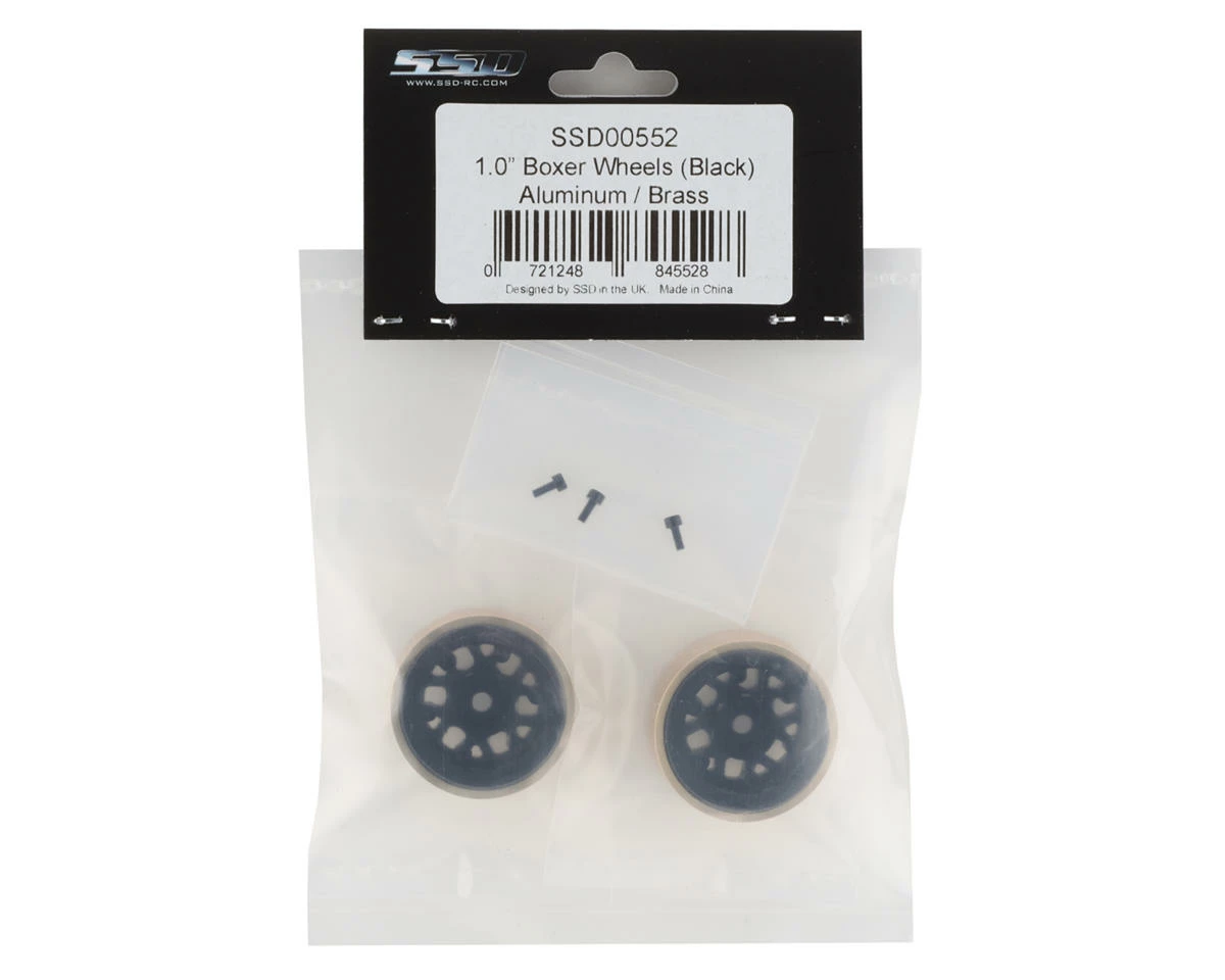 SSD RC 1.0” Boxer Aluminum/Brass Beadlock Wheels (Black) (2) - Image 5