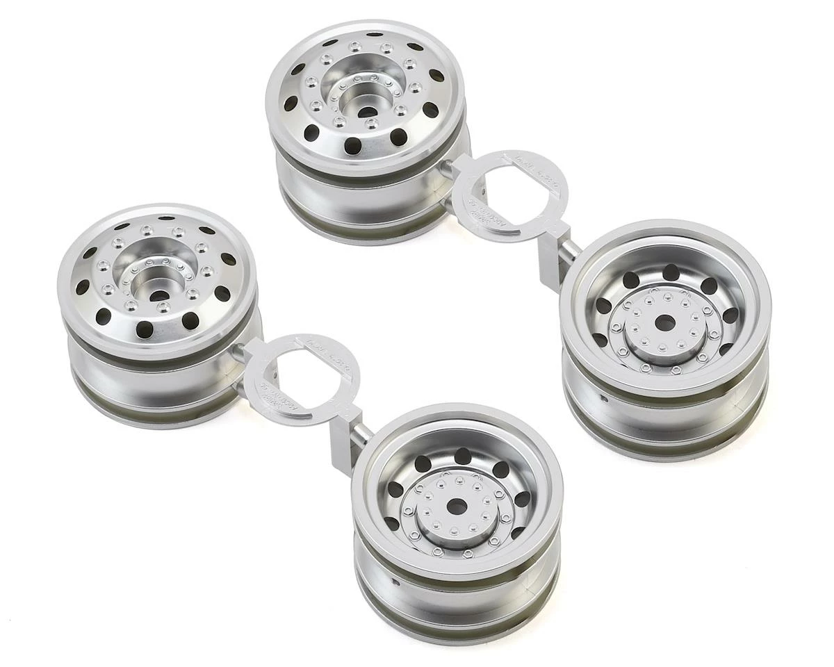 Tamiya TT-01 Type-E Racing Truck Wheels (Matte Chrome) (4) W/12mm Hex