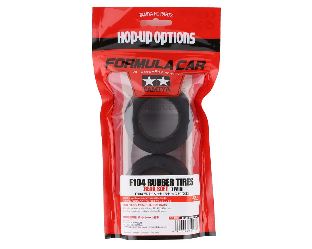 Tamiya F1 F104 Type A Rear Rubber Tires (2) - Image 2