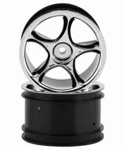Traxxas 2.2" Bandit Rear Tracer Buggy Wheels (2) (Chrome) (Pins)