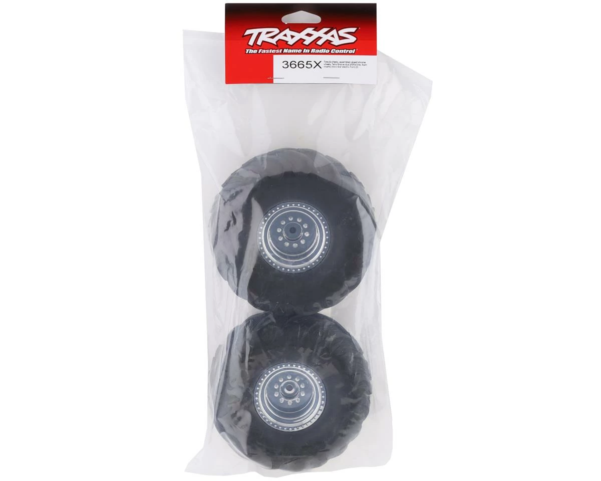 Traxxas Monster Jam Replica Pre-Mounted Front Tires (2) (Silver) - Image 3