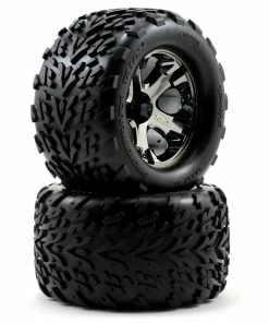 Traxxas Talon Front Tires W/All-Star Wheels (2) (Black Chrome)