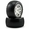 Traxxas Alias Rear Tires W/All-Star Wheels (2) (Chrome) (Standard)