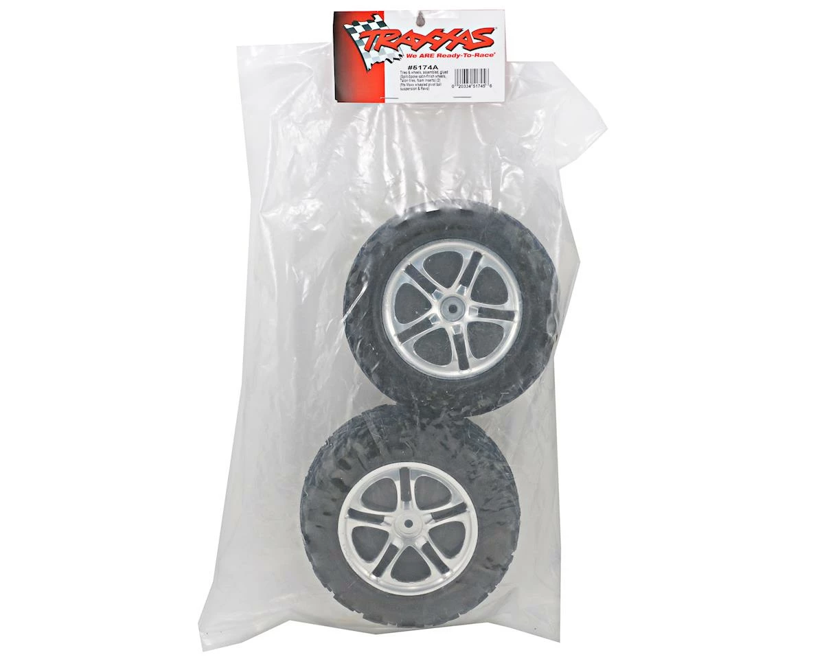 Traxxas Pre-Mounted 3.8 Talon Tire W/Split Spoke Wheel (Chrome) (2) - Image 2