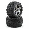 Traxxas Talon Pre-Mounted Tires W/17mm Gemini Wheels (2) (Black Chrome)
