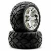 Traxxas Anaconda Tires W/All-Star Front Wheels (2) (Jato) (Chrome) (Standard)
