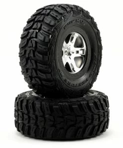 Traxxas Kumho Venture MT Tire W/SCT Rear Wheel (2) (Satin Chrome) (Standard)