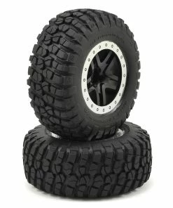 Traxxas BFGoodrich KM2 Front Tire (2) (Satin Chrome) (Standard) W/Split-Spoke Front Wheel