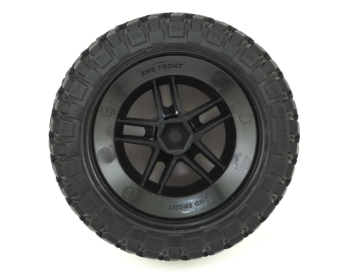 Traxxas BFGoodrich KM2 Front Tire (2) (Black/Blue) (Standard) W/Split-Spoke Front Wheel - Image 2