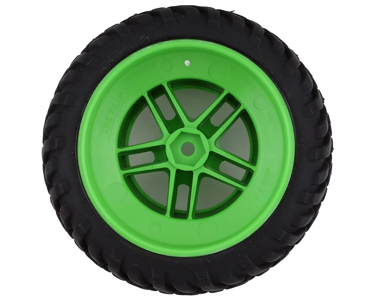 Traxxas SCT Off-Road Pre-Mounted Tires W/Split-Spoke Wheels (Green) - Image 2