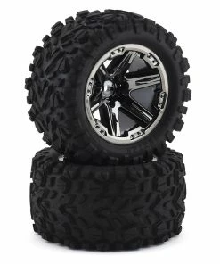 Traxxas Talon EXT 2.8" Pre-Mounted Tires W/RXT Wheels (2) (Black Chrome)