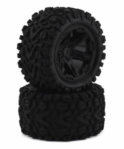 Traxxas Talon EXT 2.8" Pre-Mounted Tires W/RXT Wheels (2) (Black) (2wd Electric Rear)