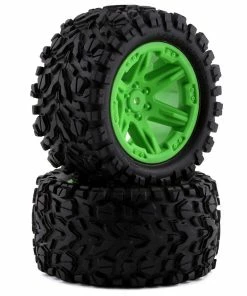 Traxxas Talon EXT 2.8" Pre-Mounted Tires W/RTX Wheels & 12mm Hex (Green) (2) (2wd Electric Rear)