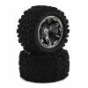 Traxxas Rustler Talon EXT 2.8" Pre-Mounted Tires W/RXT Wheels (2) (Black Chrome) (2wd Electric Rear)