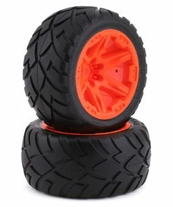 Traxxas Anaconda 2.8" Pre-Mounted Tires W/RXT Wheels (2) (Orange) W/12mm Hex