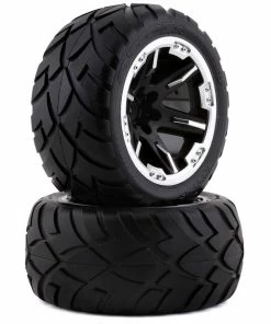 Traxxas Anaconda 2.8" Pre-Mounted Tires W/RXT Wheels (2) (Black Chrome)