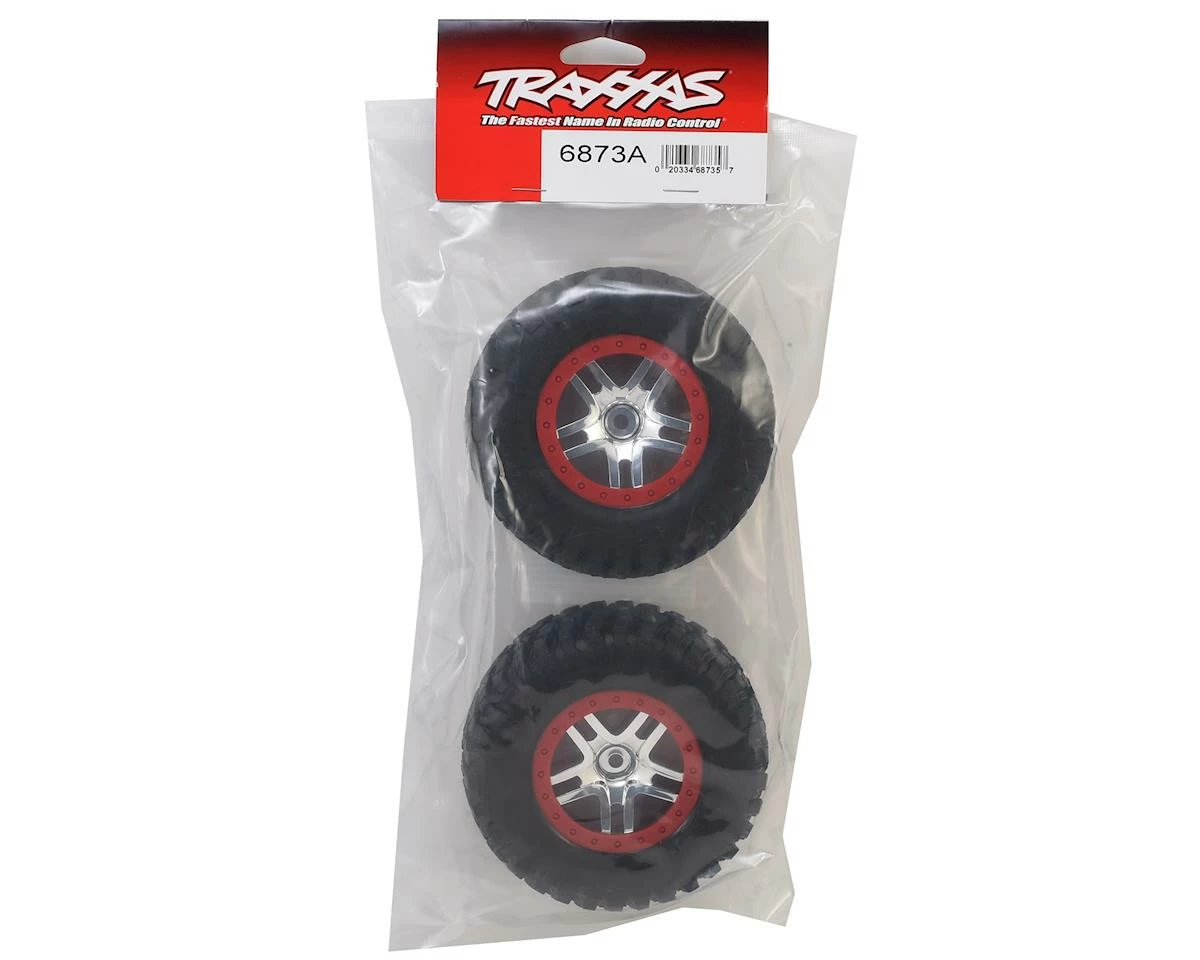 Traxxas BFGoodrich Mud TA Rear Tires (2) (Satin Chrome) (Standard) W/Split-Spoke Rear Wheel - Image 2