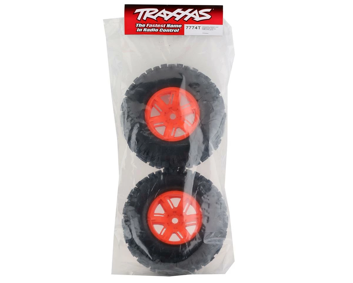 Traxxas X-Maxx Sledgehammer Pre-Mounted Tires W/17mm Hex (Orange) (2) - Image 3