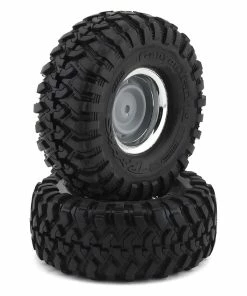 Traxxas TRX-4 Blazer Pre-Mounted Canyon Trail 1.9" Crawler Tires (Black) (2) W/Blazer Wheels & 12mm Hex